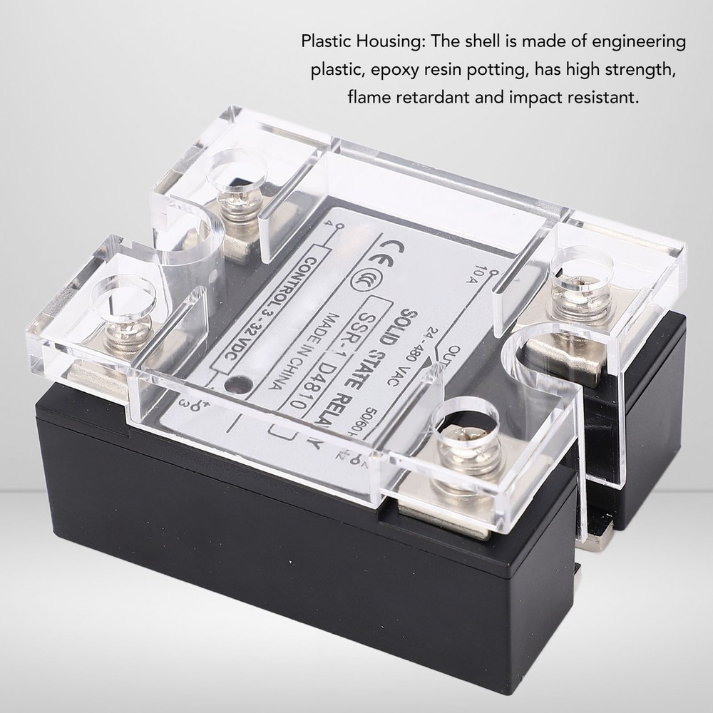 10A Solid State Relay DC Control Semiconductor Relay Module 24-480VAC Part
