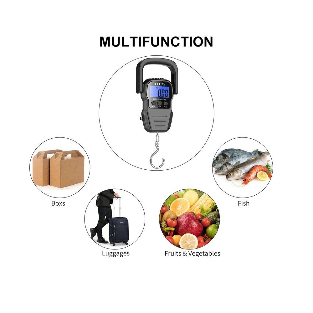 Fish Scale Backlit LCD Display Dismountable & Soft Nylon Woven Strap Black Color