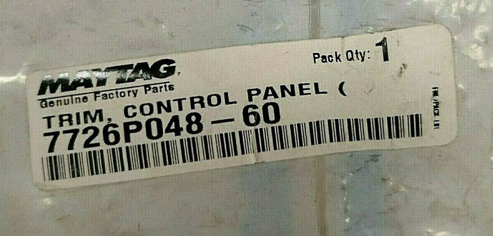 Control Panel Trim for Maytag 7726P048