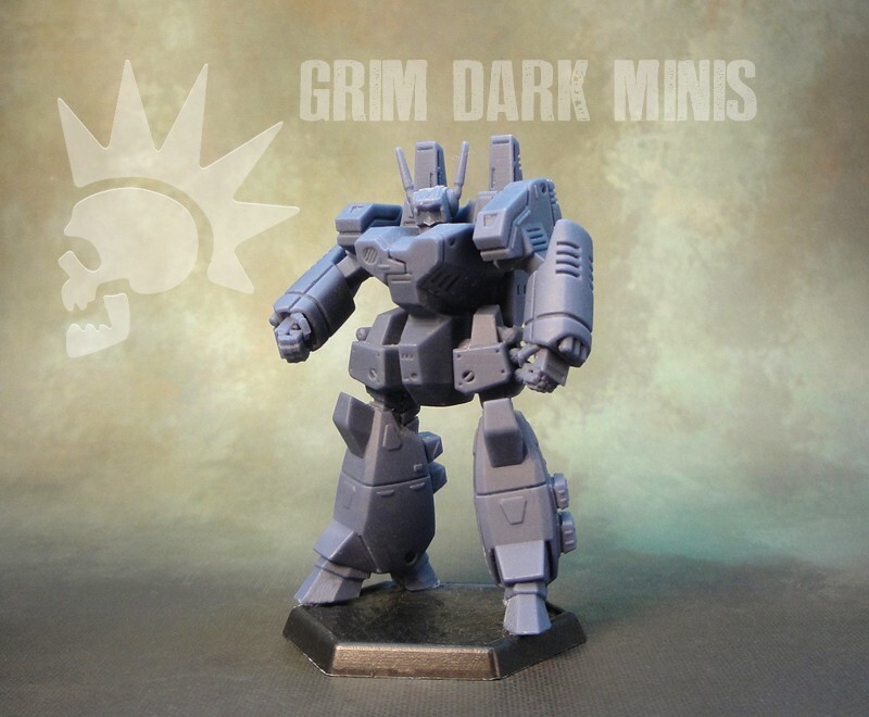 Battletech Scale - Crusader proxy mech (retro style)