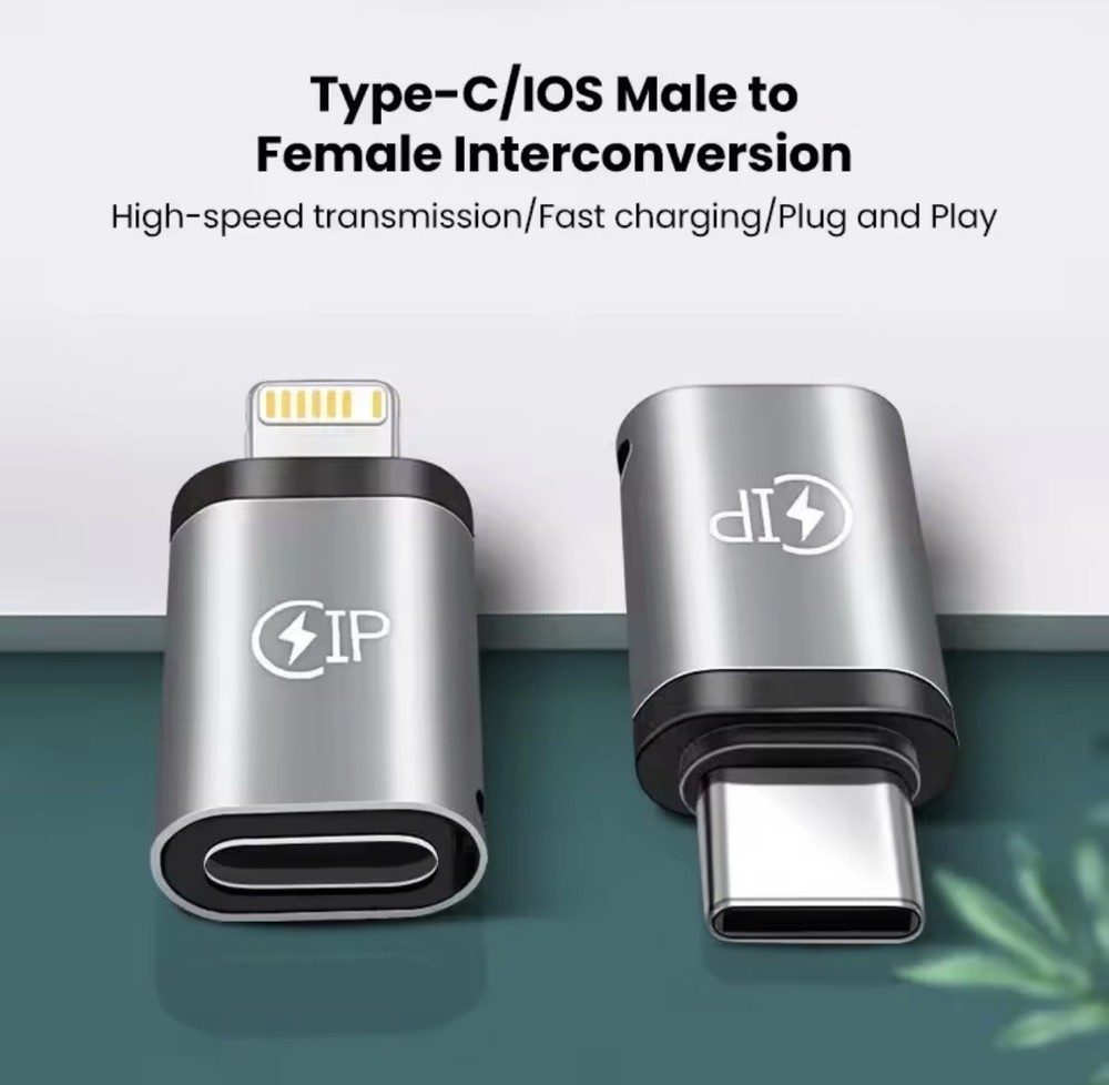 USB Cable Converter iPhone To USB C Adapter 20W iOS to Type-C