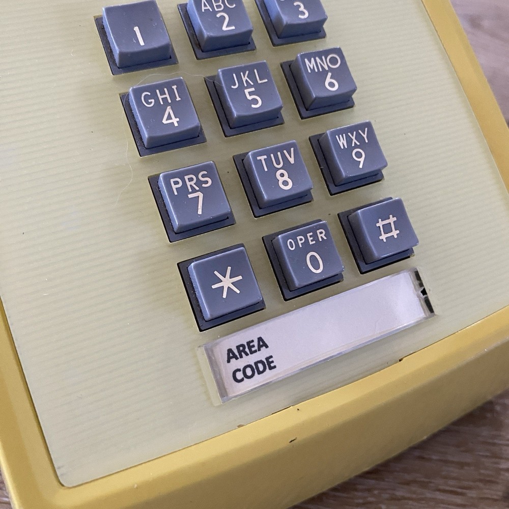 Push Button Phone Dial Card Insert AREA CODE