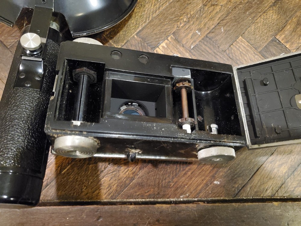 Vintage Argus C3 Camera with 2-Prong Flash Attachment