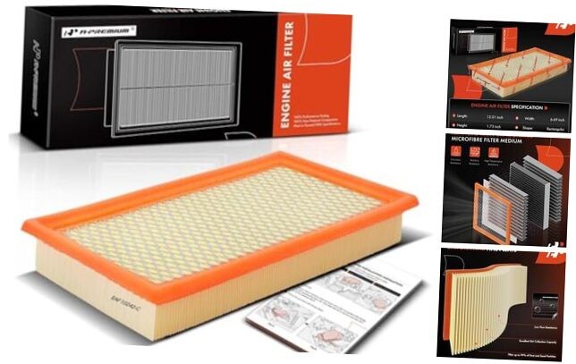 Engine Air Filter Compatible with Ford, Lincoln, Mazda & Standard Air Filter