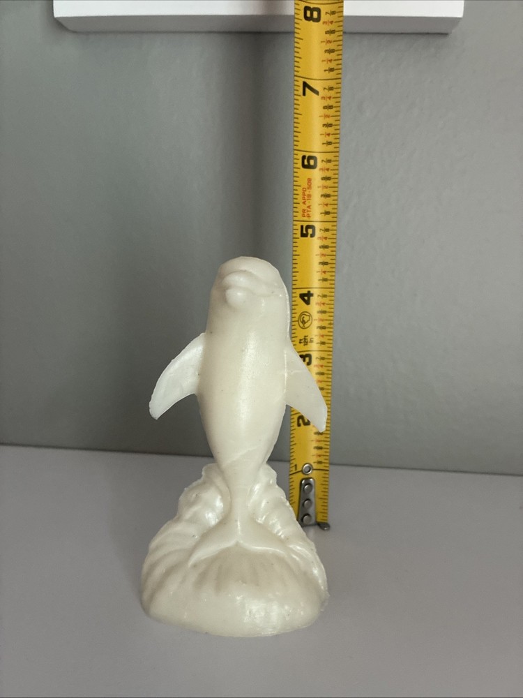 Mold-a-Rama White Dolphin Figurine