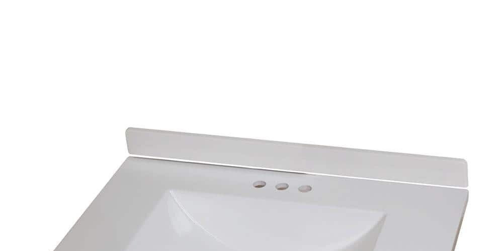 30.25 in. AB Engineered Comp Lite Vanity Backsplash White BSAL30COM-WH