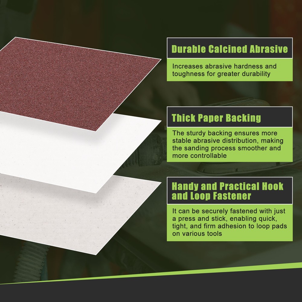 15 Pcs 5 Inch 80 Grit Hook and Loop Sanding Disc, Red