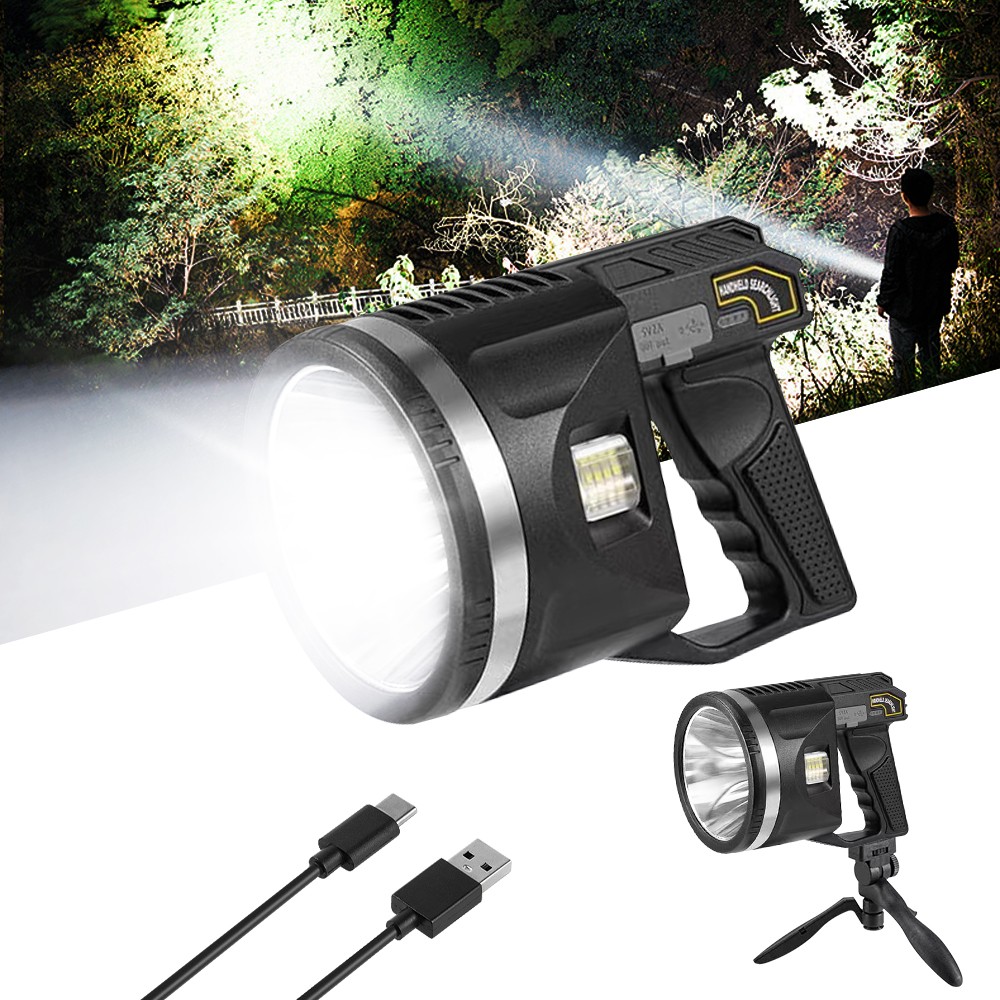 10000000 LED Flashlight Powerful Torch USB Rechargeable Spotlight Searchlight
