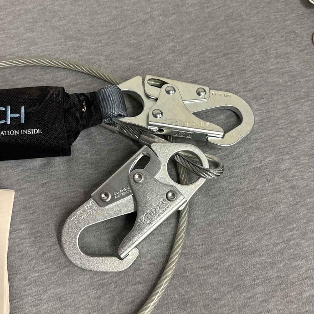 Falltech 8357 6' ViewPack Coated Cable Energy Absorbing Lanyard