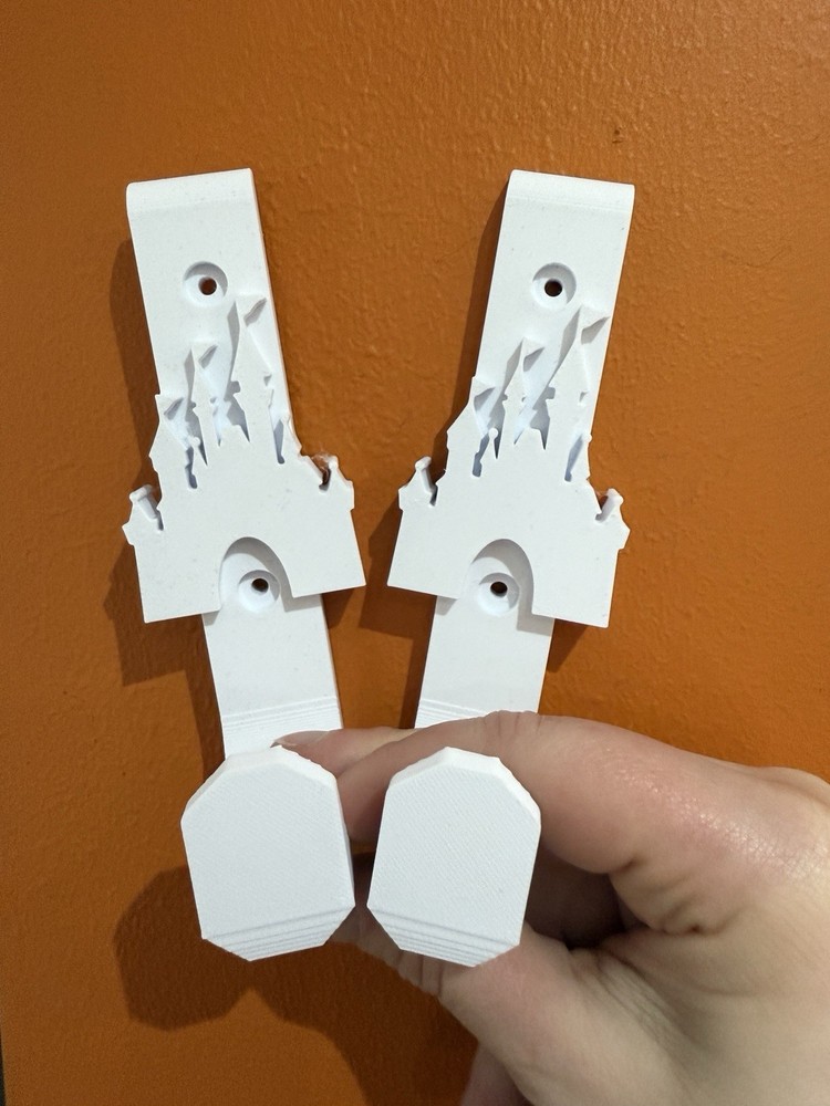 2 X Disney Castle Loungefly Bag Hooks Wall Display