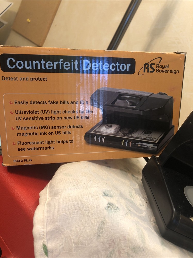 ROYAL SOVEREIGN RCD-3 PLUS Counterfeit Detector Used Works