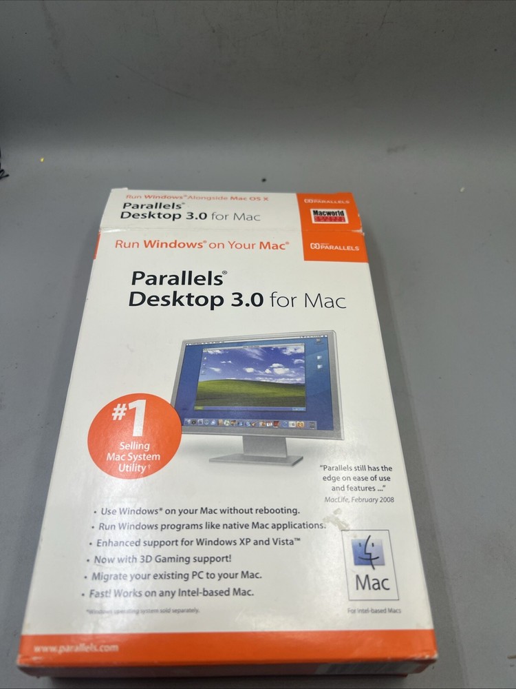 Parallels Desktop 3.0 For Mac Run Windows on Your Mac!!! IN RETAIL BOX