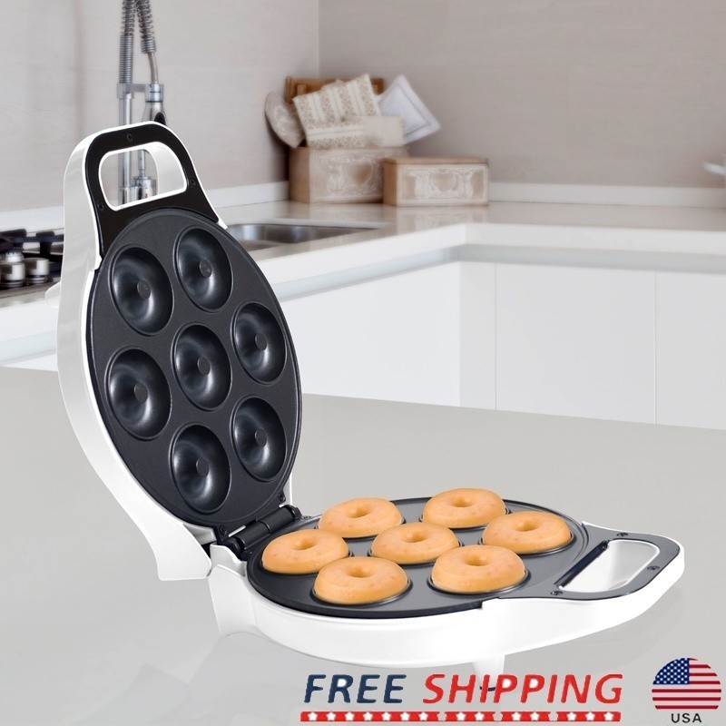 Nonstick Mini Donut Maker Machine Healthy At-Home Doughnuts Baking Easy Clean US
