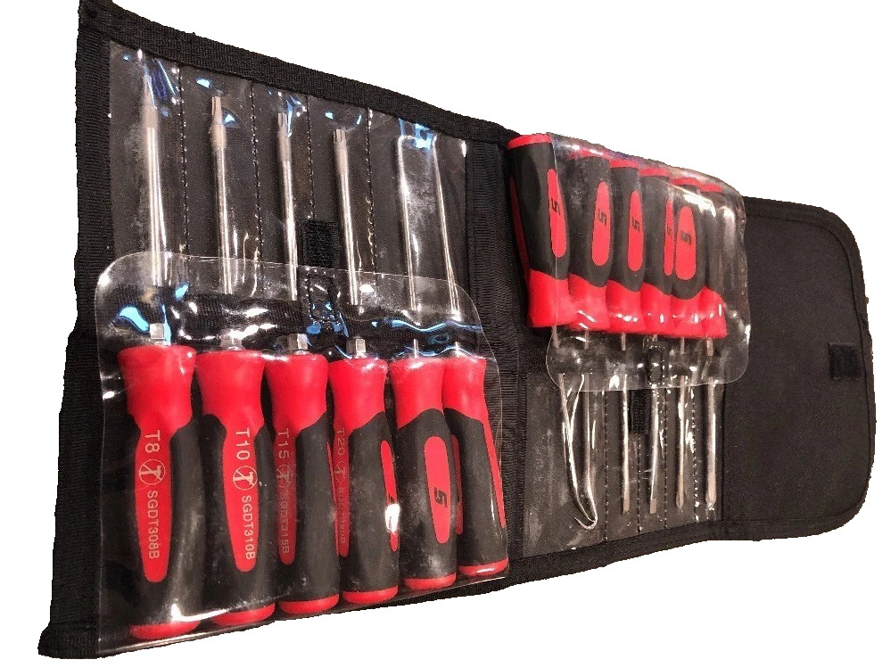 New Snap-on™ Instinct Red Soft Handled 12-pc Mini Screwdriver SET SGMINI12AR
