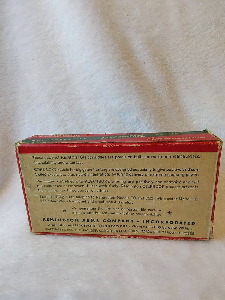 Remington .257 Robert’s 117 Grain Sp. Empty Box .