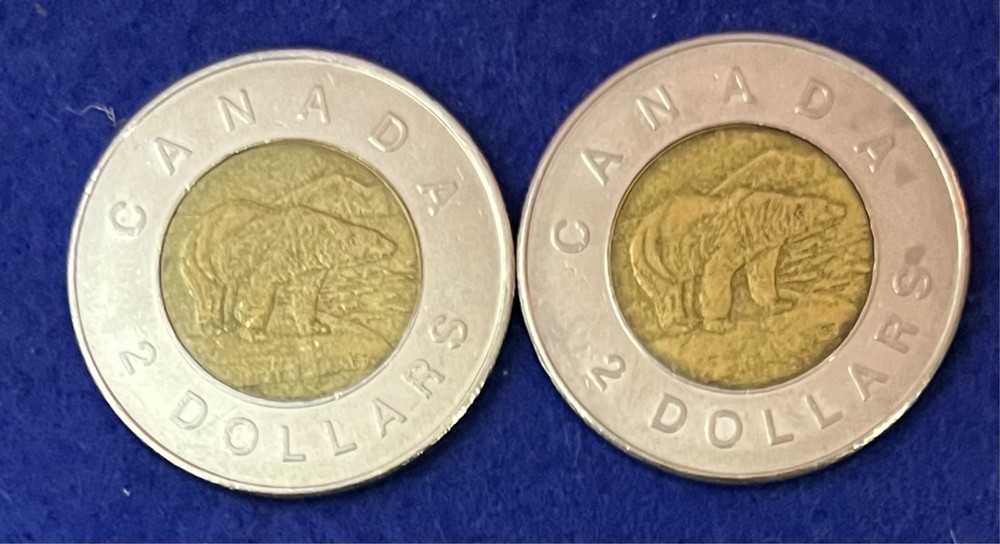 [155] 2006 Canada 2 Dollars - Top & Bottom Date - Exact coin