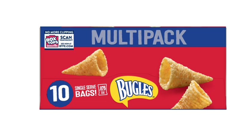 Bugles Original Crispy Corn Snacks – Party Multipack, 10 Count, 8.75 oz