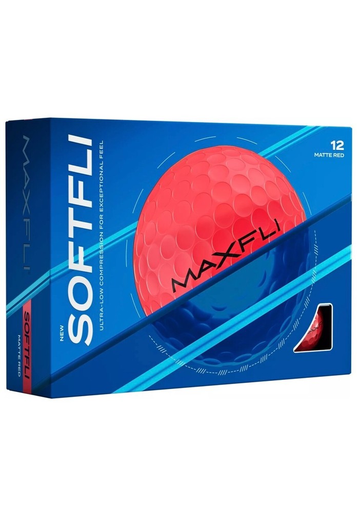Maxfli SoftFli Golf Balls - Matte Red - 12 Pack