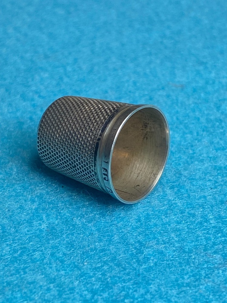 Small Silver Thimble with Hallmarks