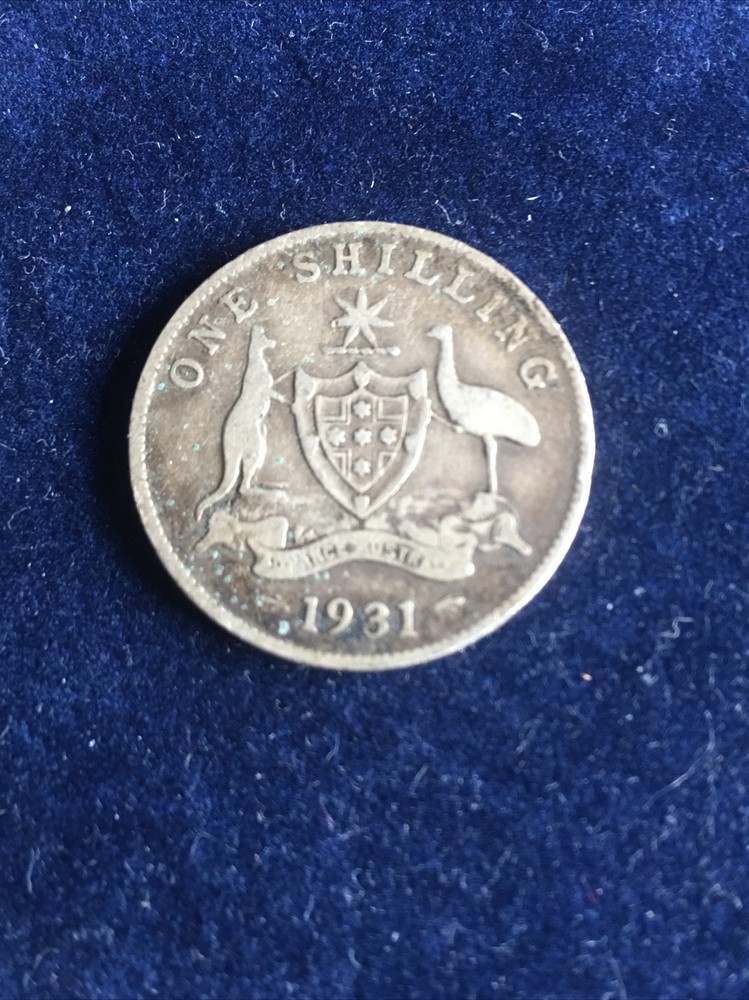 Australia  1931 Silver One Shilling Coin