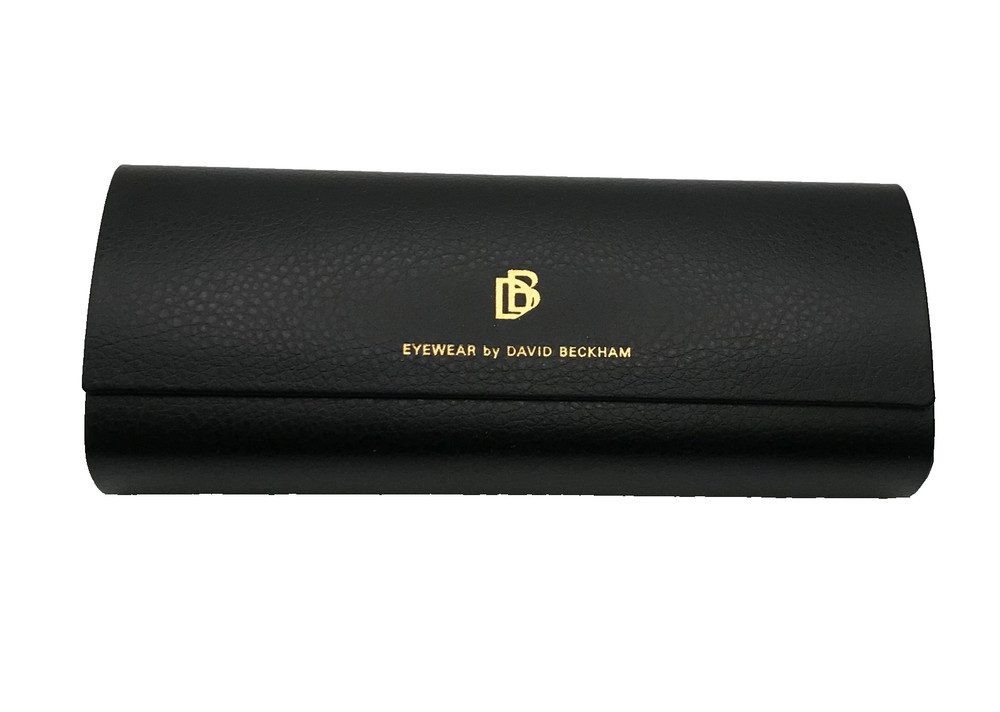 New David Beckham Eyeglasses Black Hard Shell Case Cleaning Cloth