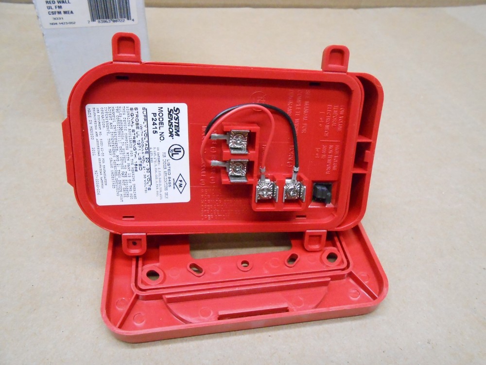 NEW SYSTEM SENSOR P2415 COMBO HORN STROBE RED WALL 15CD 24V (3 AVAILABLE)