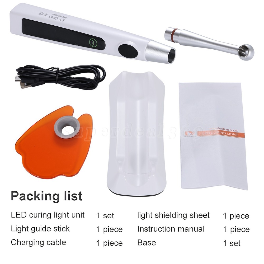 Dental Wireless LED Curing Light 1 Second Resin Cure Lamp 4 Modes US