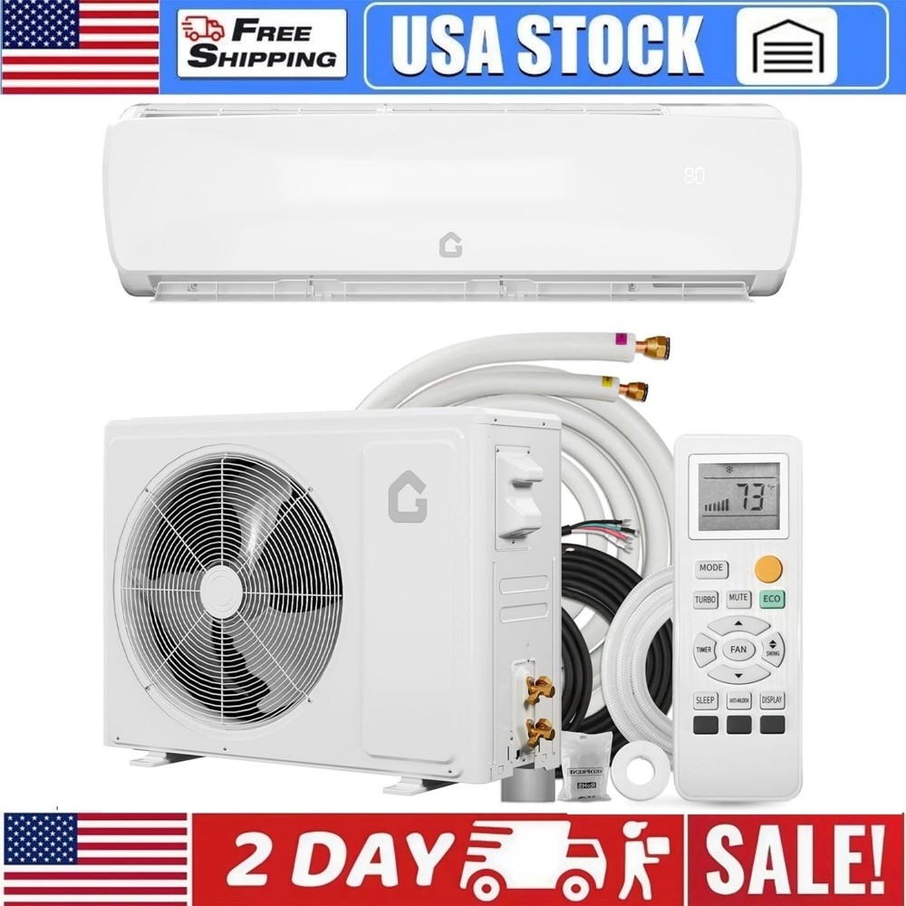 ✅12000 BTU Ductless Mini Split Air Conditioner Heating & Cooling Systems 19 SEER