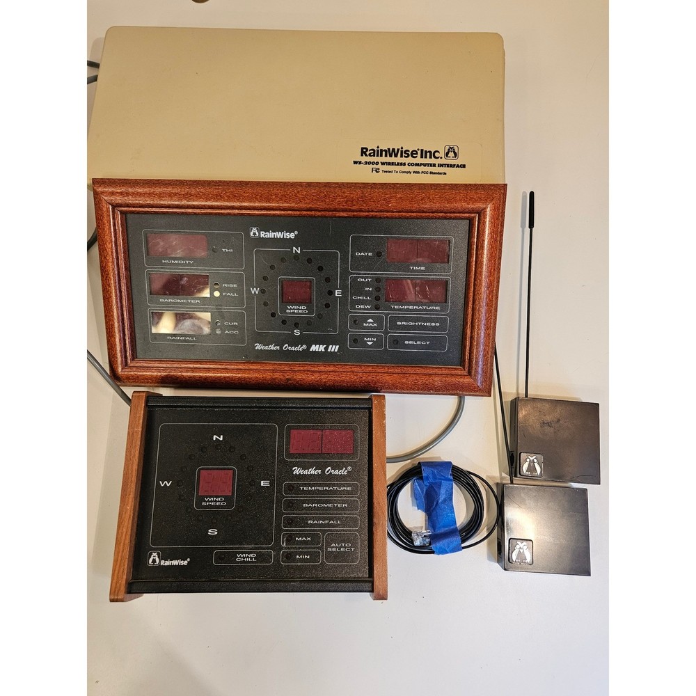 RainWise Weather Oracle MK III Wireless Display WS-2000 Computer Interface Set