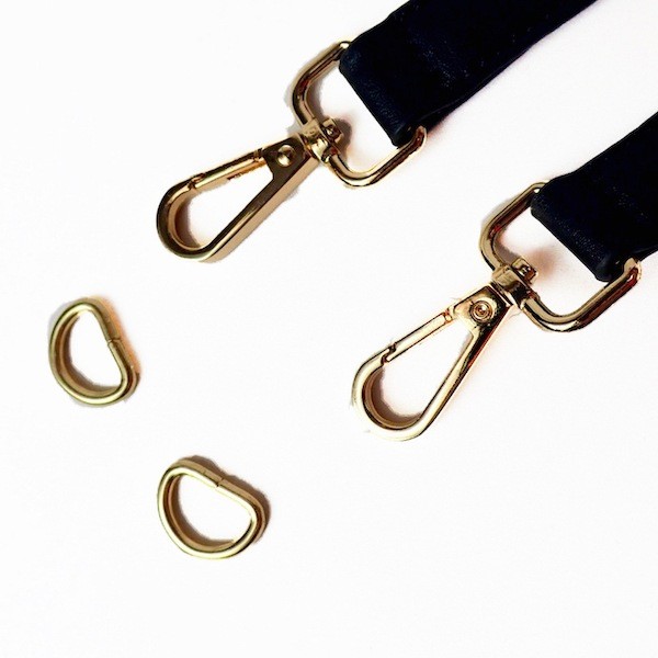 Wide Shoulder Strap (Black) - Cotton Raffia