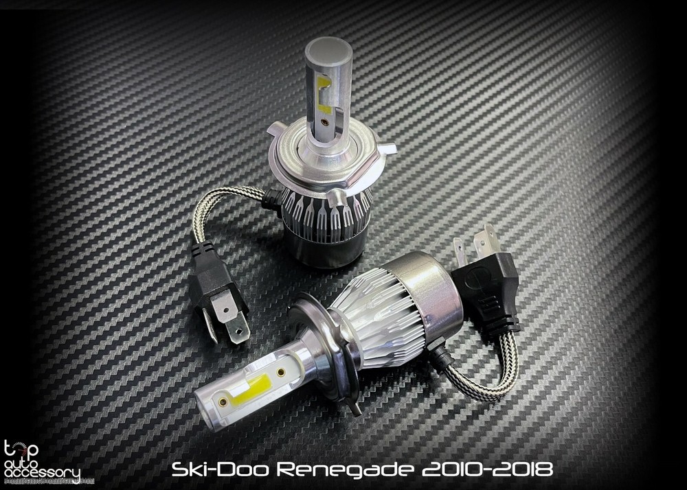 LED Kit H4 Headlight Lights Bulbs Hyper HID for Ski-Doo Renegade 2010-2020