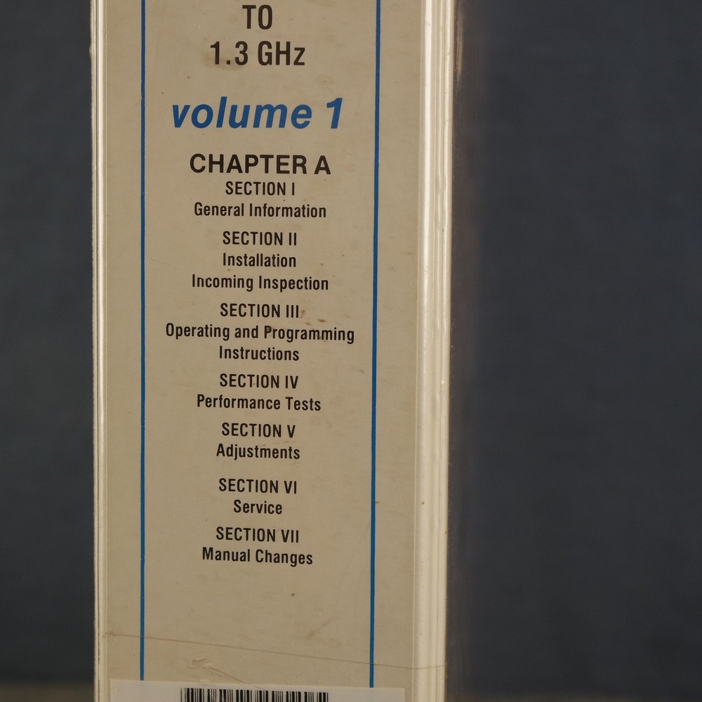 HP 8505A Network Analyzer Service Manual With Schematics Original Book!