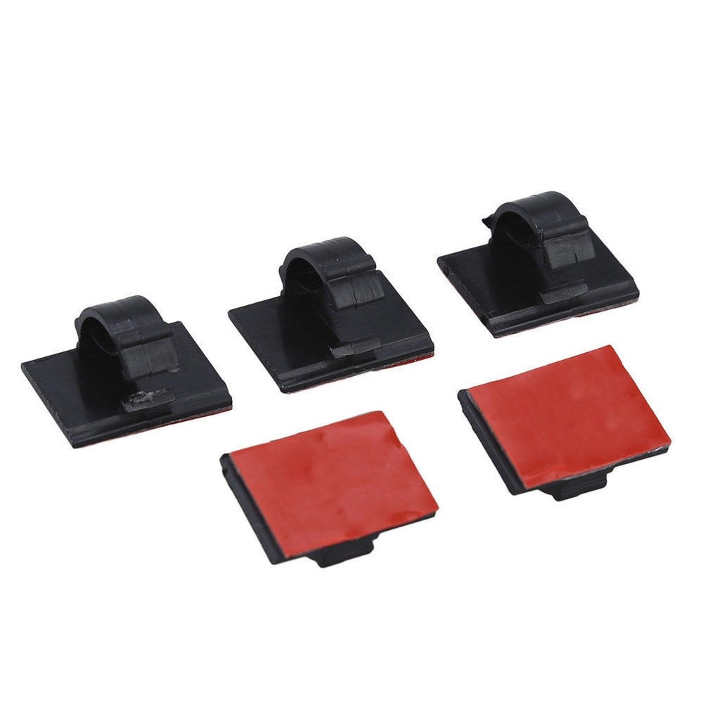 20 Pack Self-Adhesive Wire Tie Cable Clamp Clip Holder For Car Dash Camera A