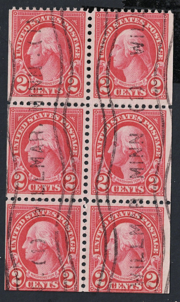 US  634d Used Booklet Pane