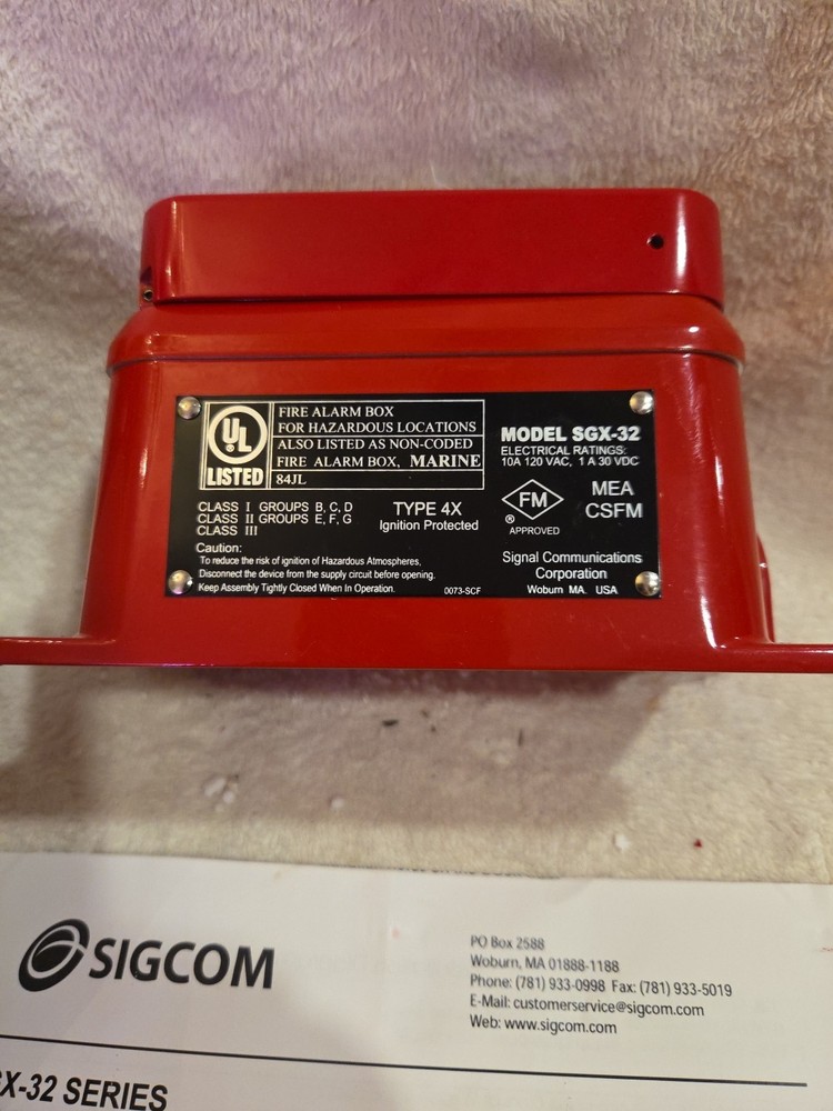 Simplex Model SGX-32, Hazardous Location Manual Pull Station, NEW