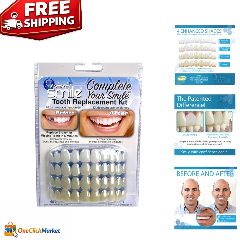 Complete Your Smile Temporary Tooth Replacement Kit - Fast & Realistic Solution