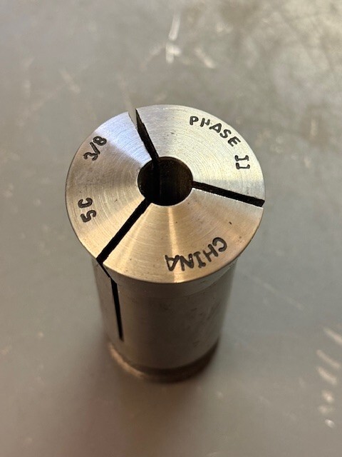 Phase II 3/8" Round 5C Collet w/Internal Threads