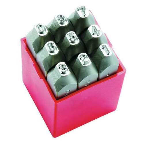 3/32 Number Steel Stamp Set 9 Piece Gothic