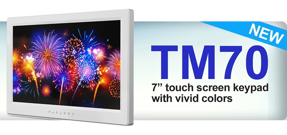 Paradox TM70 Touch Intuitive Touchscreen Keypad - PRISTINE WHITE - (FREE Ship)