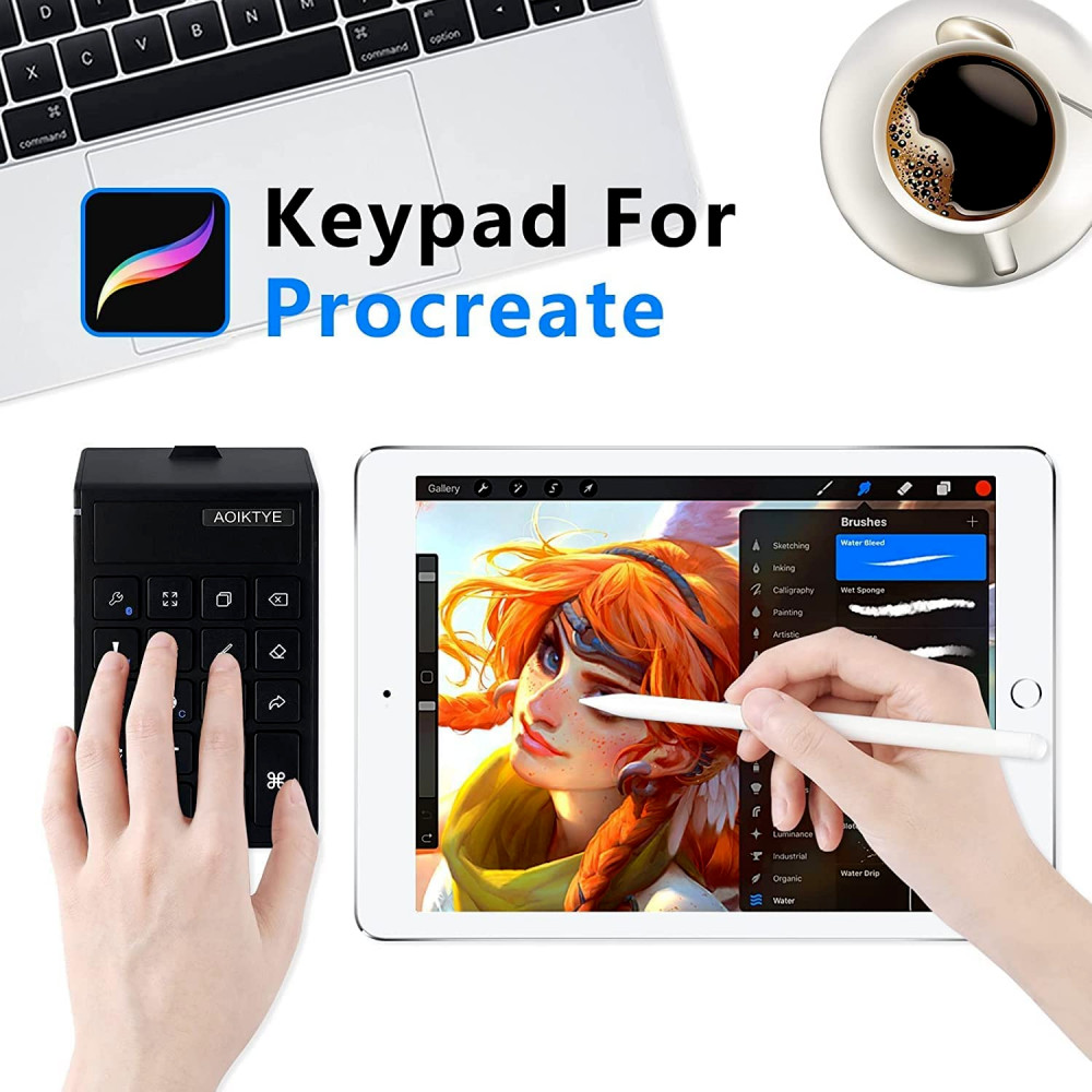 Keyboard for Procreate, Procreate Accessories Black