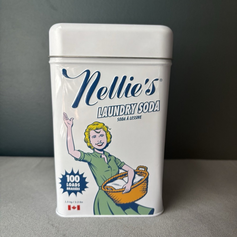 Nellie's Laundry Soda Storage Tin Empty