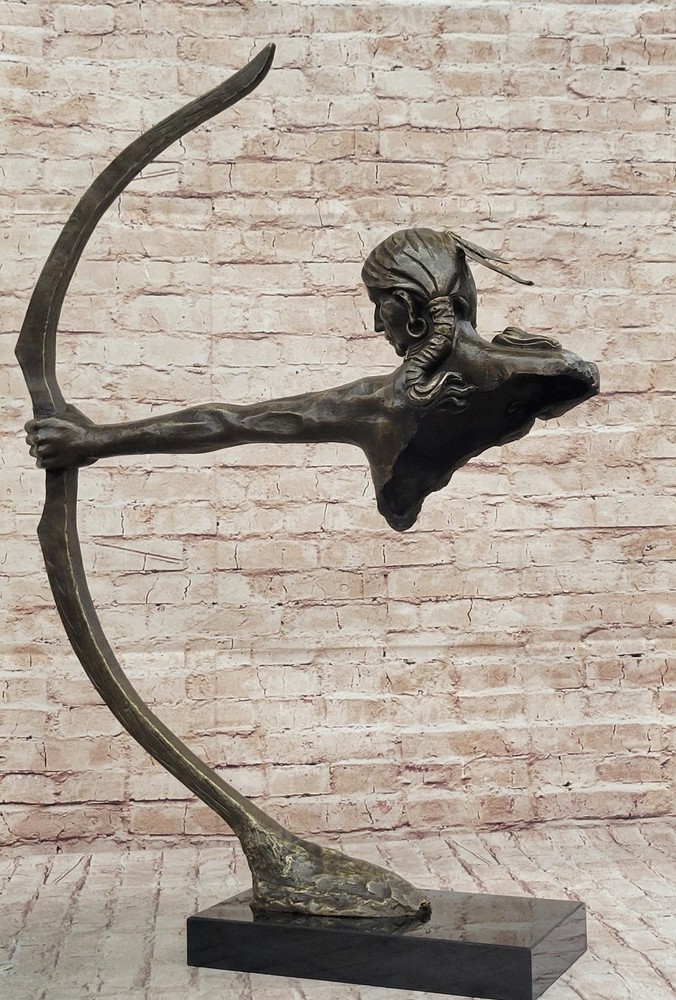 Classic Abstract Modern Artwork Signed Original Bronze Sculpture Figurine Statue