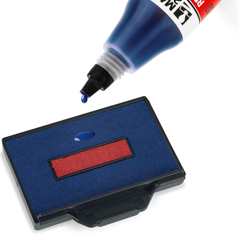 Mark 2000 Self-Inking Refill Ink - 2 Pack - Blue & Red - 25cc (0.9oz)