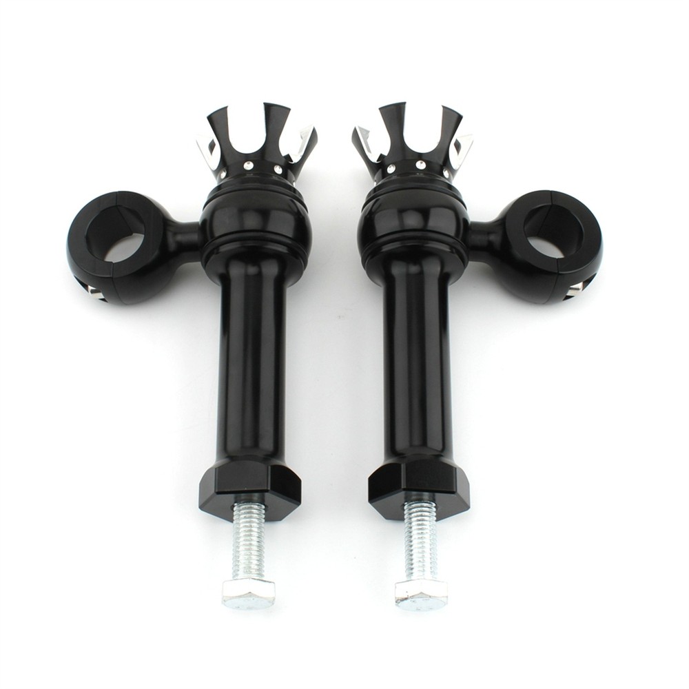 Motorcycle Handlebar Riser Handle Bar Riser Clamp Kit For Harley 1" Black White