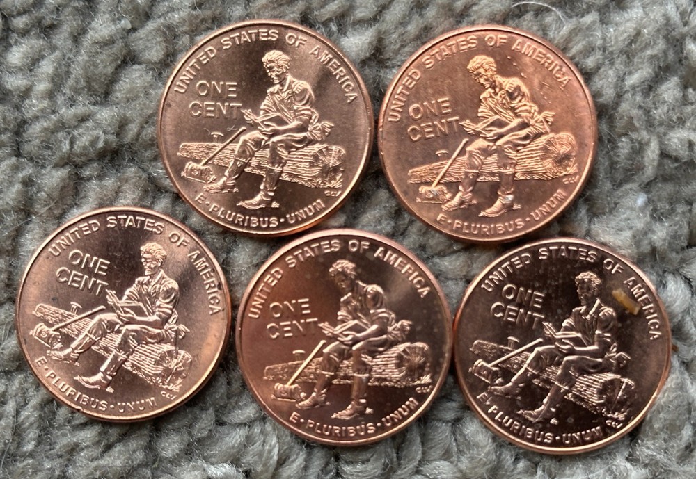 🔥5 Coins Lot-2009 Lincoln Bicentennial Cent - Formative Years - Uncirculated🔥