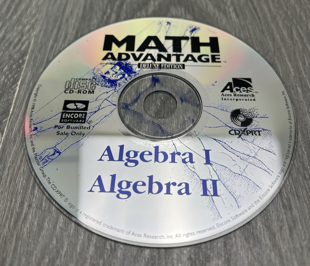 Math Advantage Deluxe Edition CD-ROM Algebra I & Algebra II - DISC ONLY