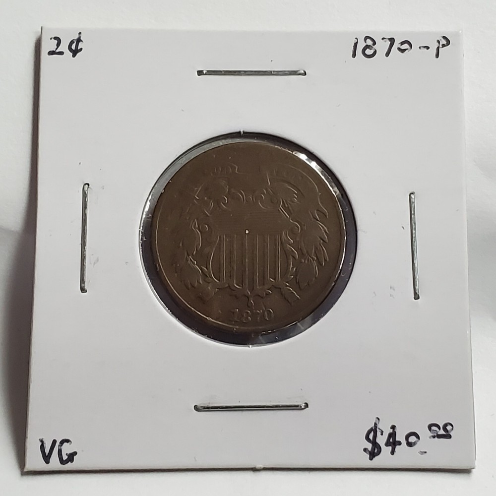 1870 Two Cent Piece - Very Good