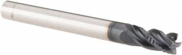 Iscar 1/4" Diam, 1/2" LOC, 4 Flute Solid Carbide Roughing & Finishing Corner ...