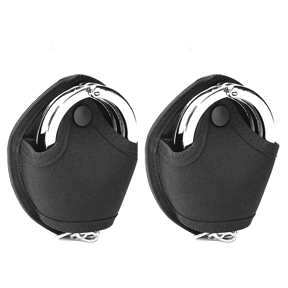 2 Pack Handcuff Case Nylon Open Top Handcuff Holder Pouch Fits Chain/Hinged Cuff