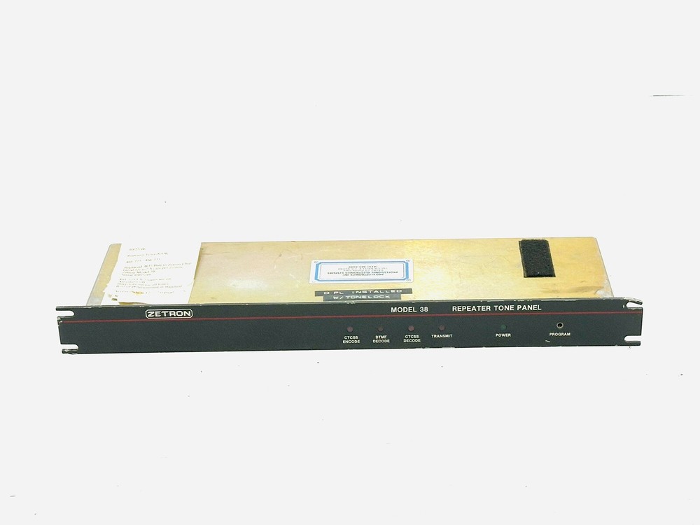 ZETRON 38A REPEATER PANEL |010-5967078, UNTESTED AS IS
